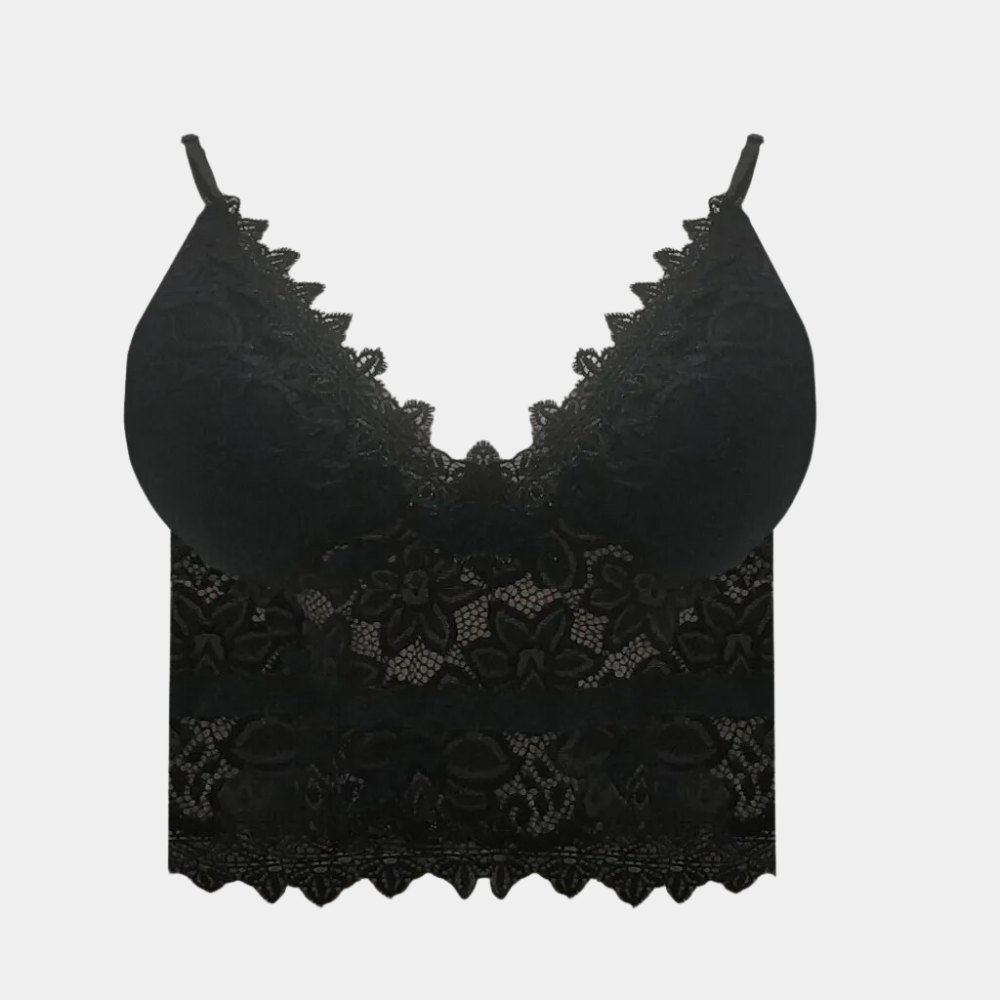 Dames Kanten Cropped Top