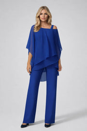 Dames Set Wijde Top Rechte Broek Feestelijk Elegant