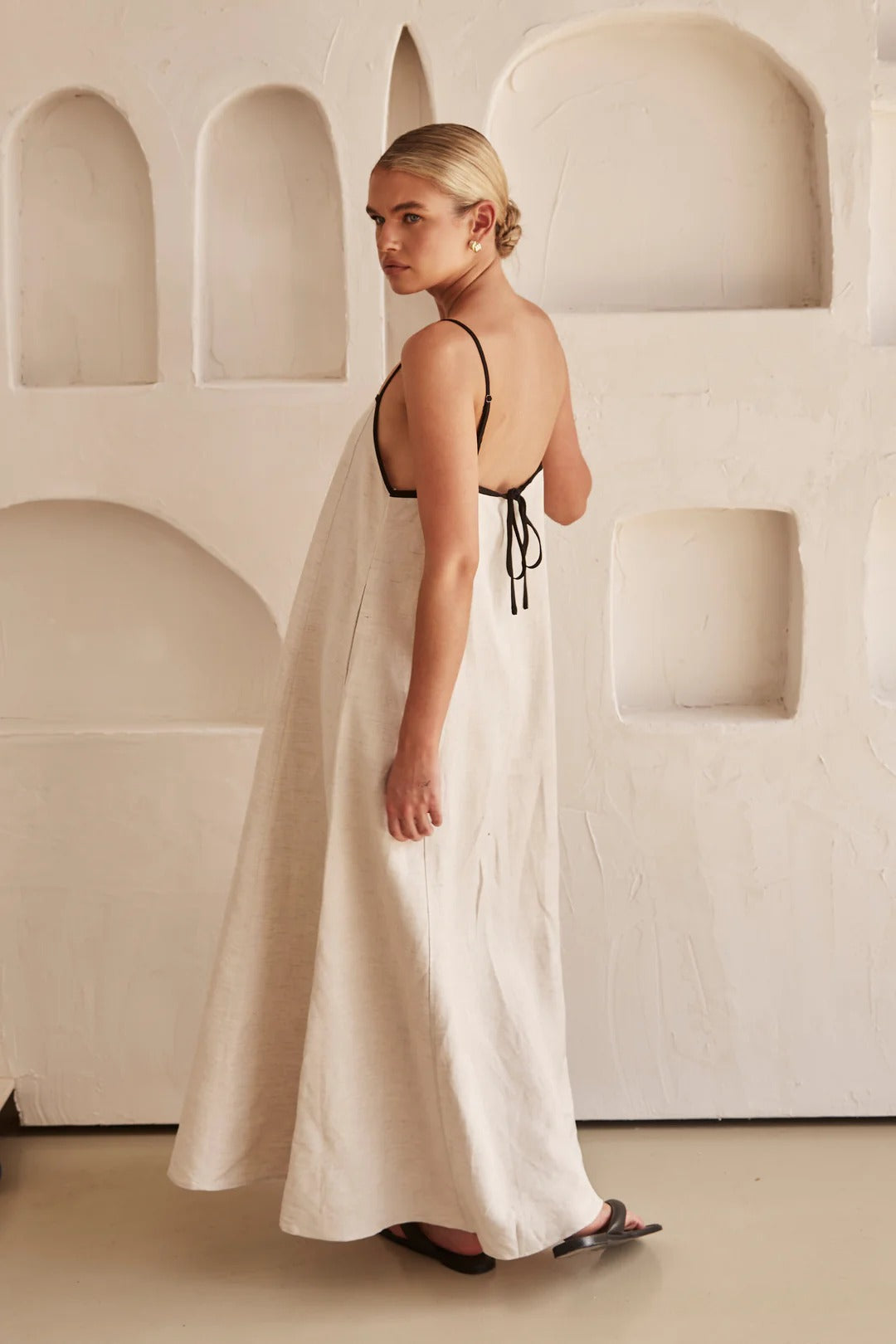 Dames Spaghettibandjes Maxi Jurk Bruiloftsgast Zomer