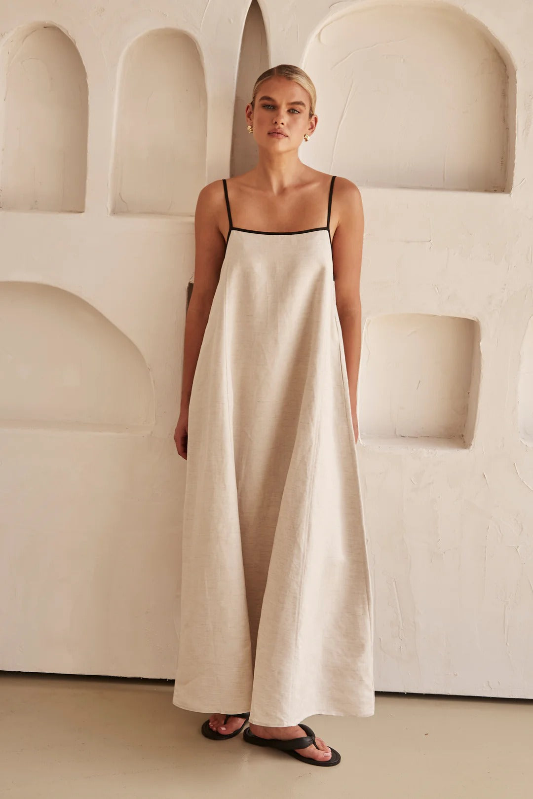 Dames Spaghettibandjes Maxi Jurk Bruiloftsgast Zomer