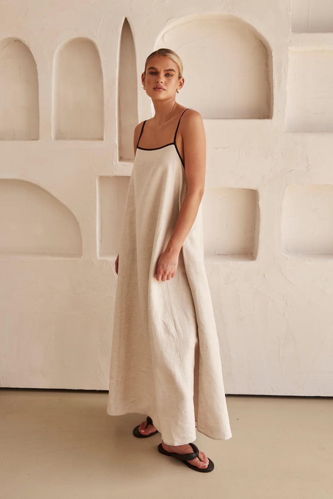 Dames Spaghettibandjes Maxi Jurk Bruiloftsgast Zomer