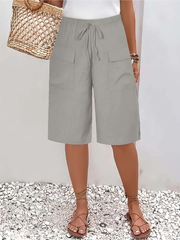 Clota | Korte broek met elastische tailleband