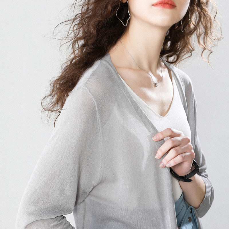 Silvaine – Luchtige Gebreide Zomer Cardigan