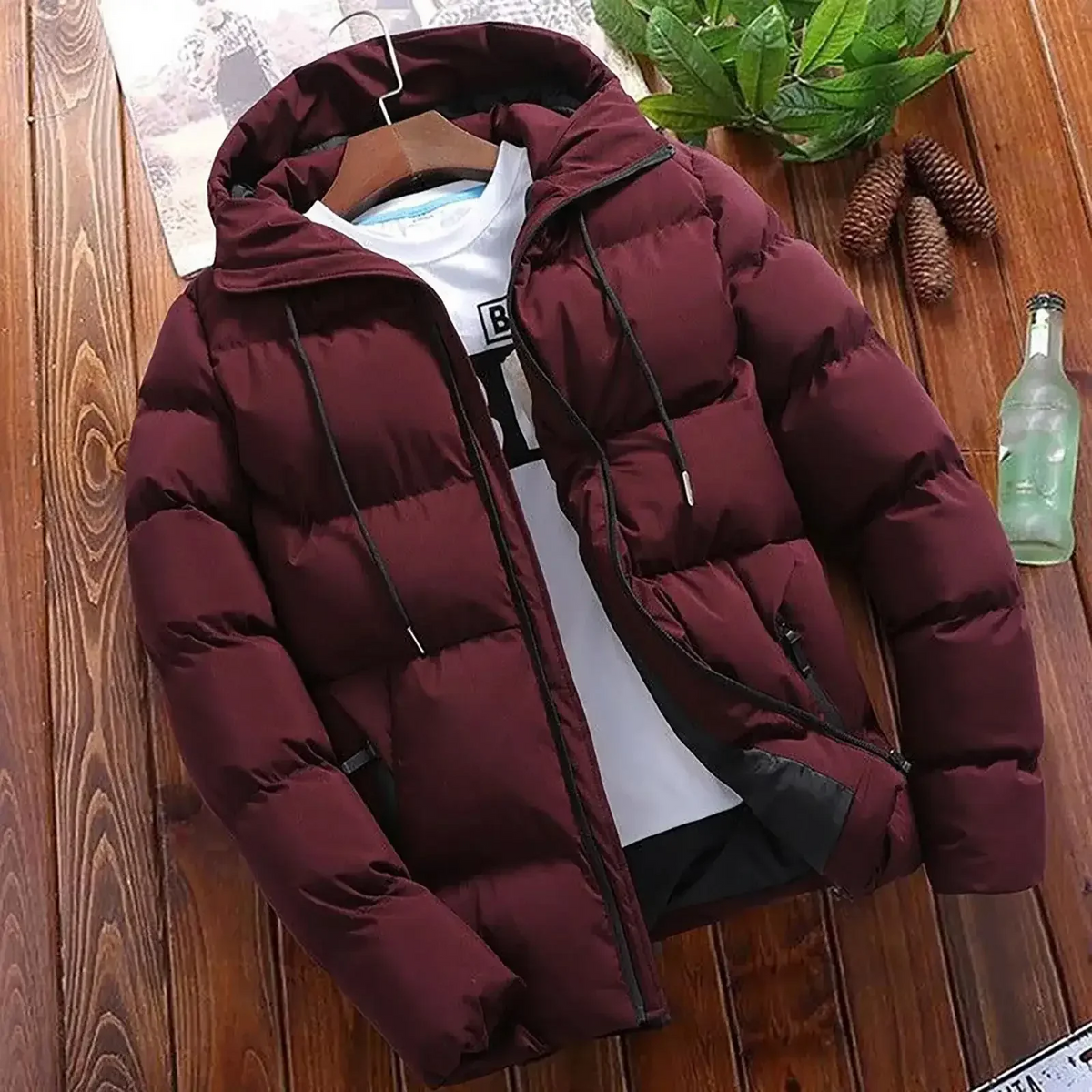 Comfortabel Puffer Winterjas Met Capuchon Voor Heren - Nordelle