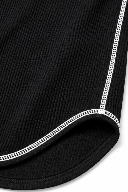 Wearbella – Wafelbrei Contrast Stitch Henley Top