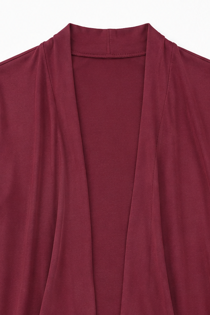 Wearbella – 3/4 Mouw Open Voorkant Waterval Cardigan