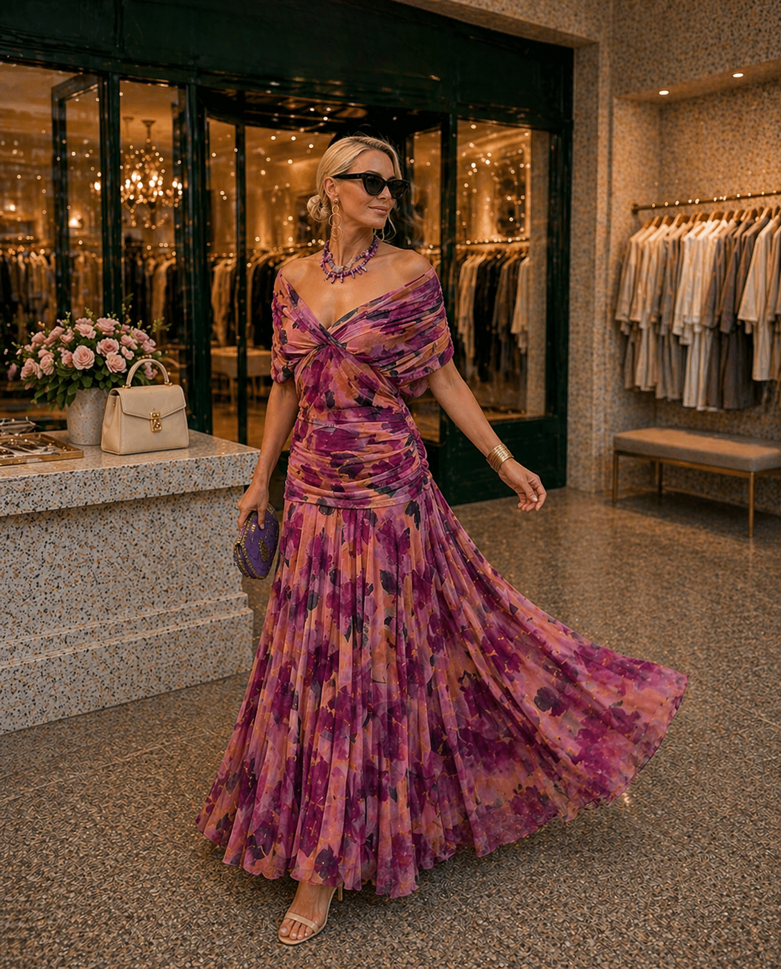 Isla | Elegante maxi-jurk met V-hals