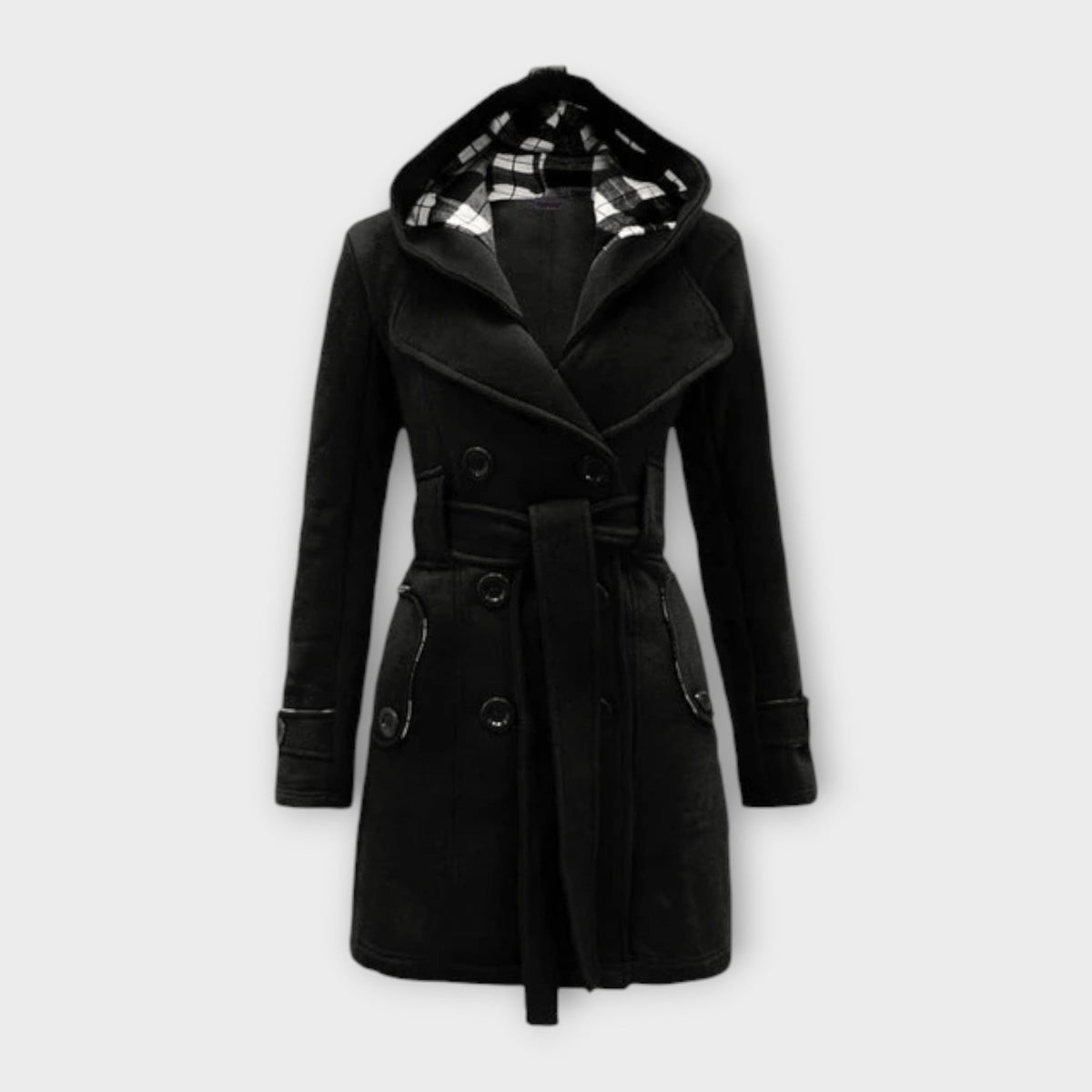 AVA – ELEGANTE HOODED TRENCH COAT