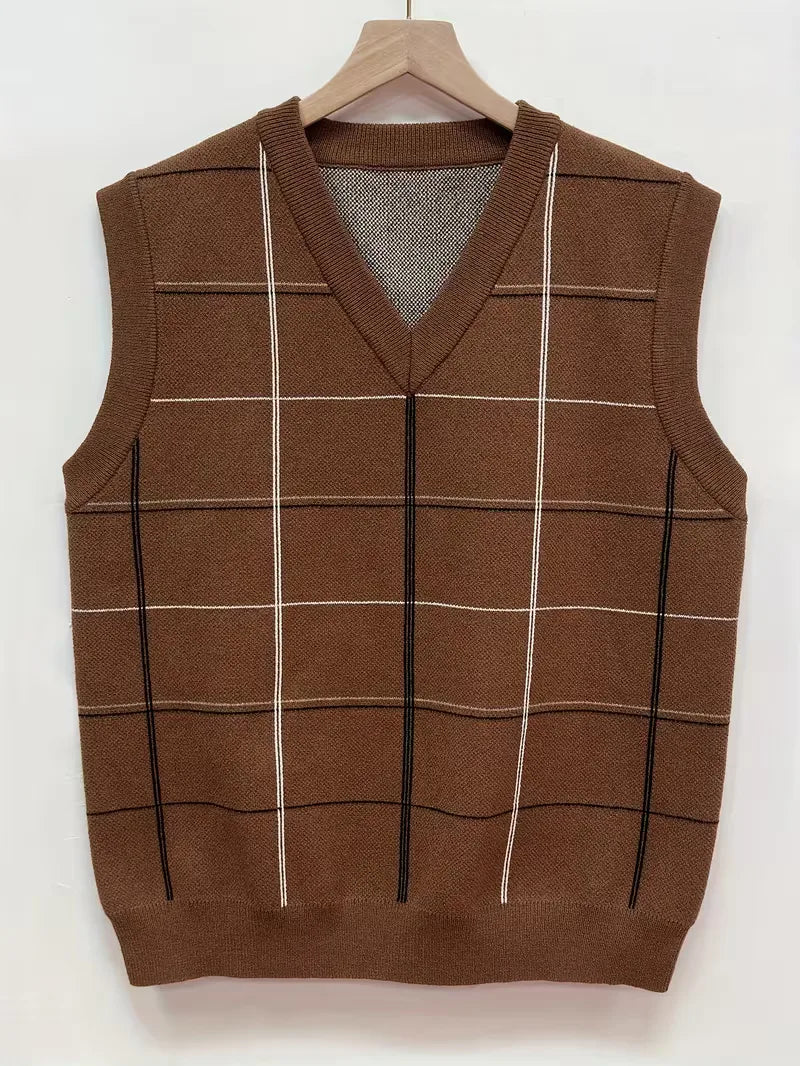 Mouwloos vest met V-hals