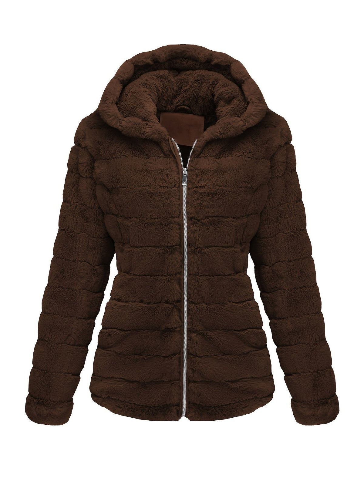 Elise | Stijlvolle effen kleur teddy jas