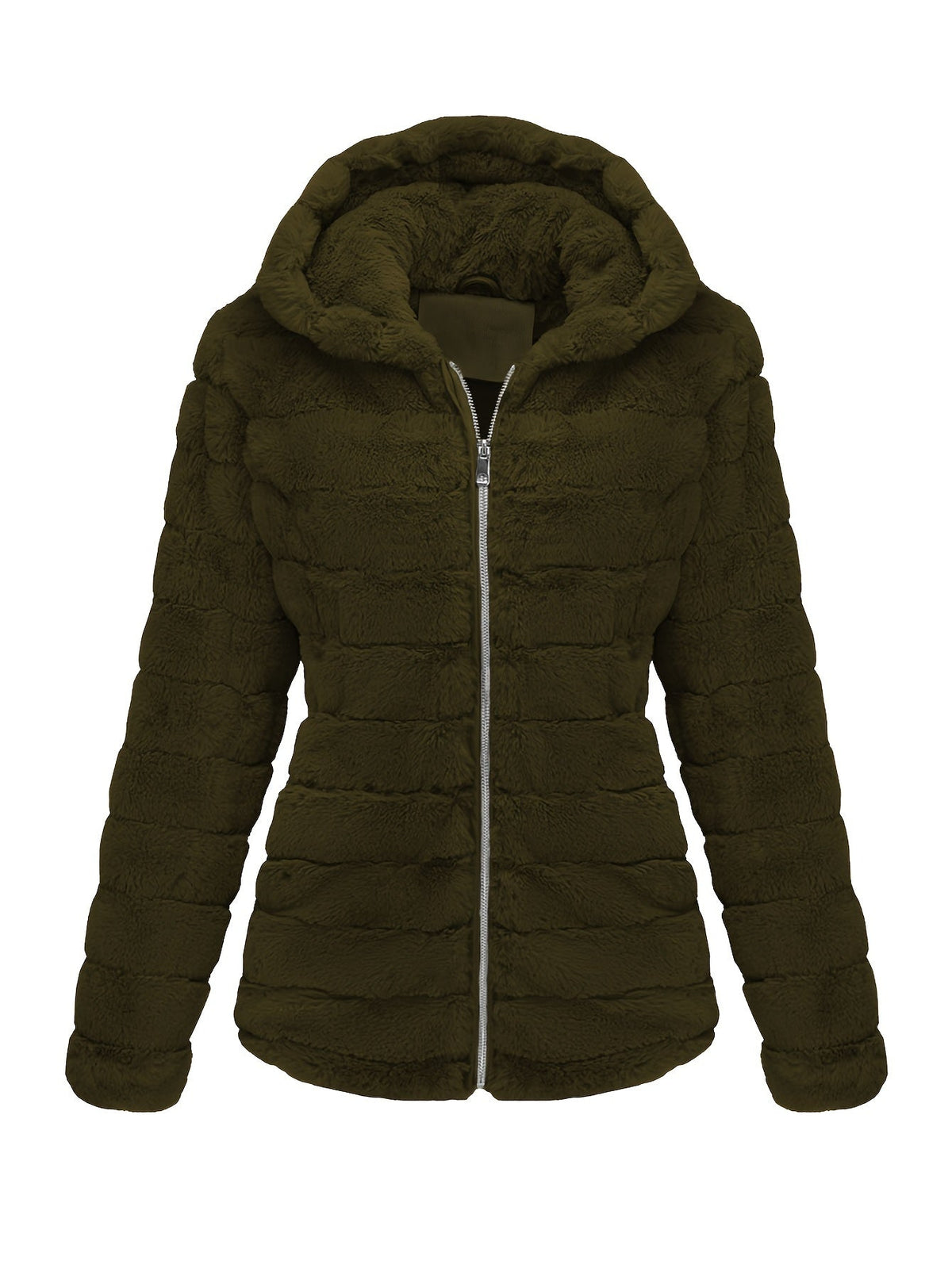 Elise | Stijlvolle effen kleur teddy jas
