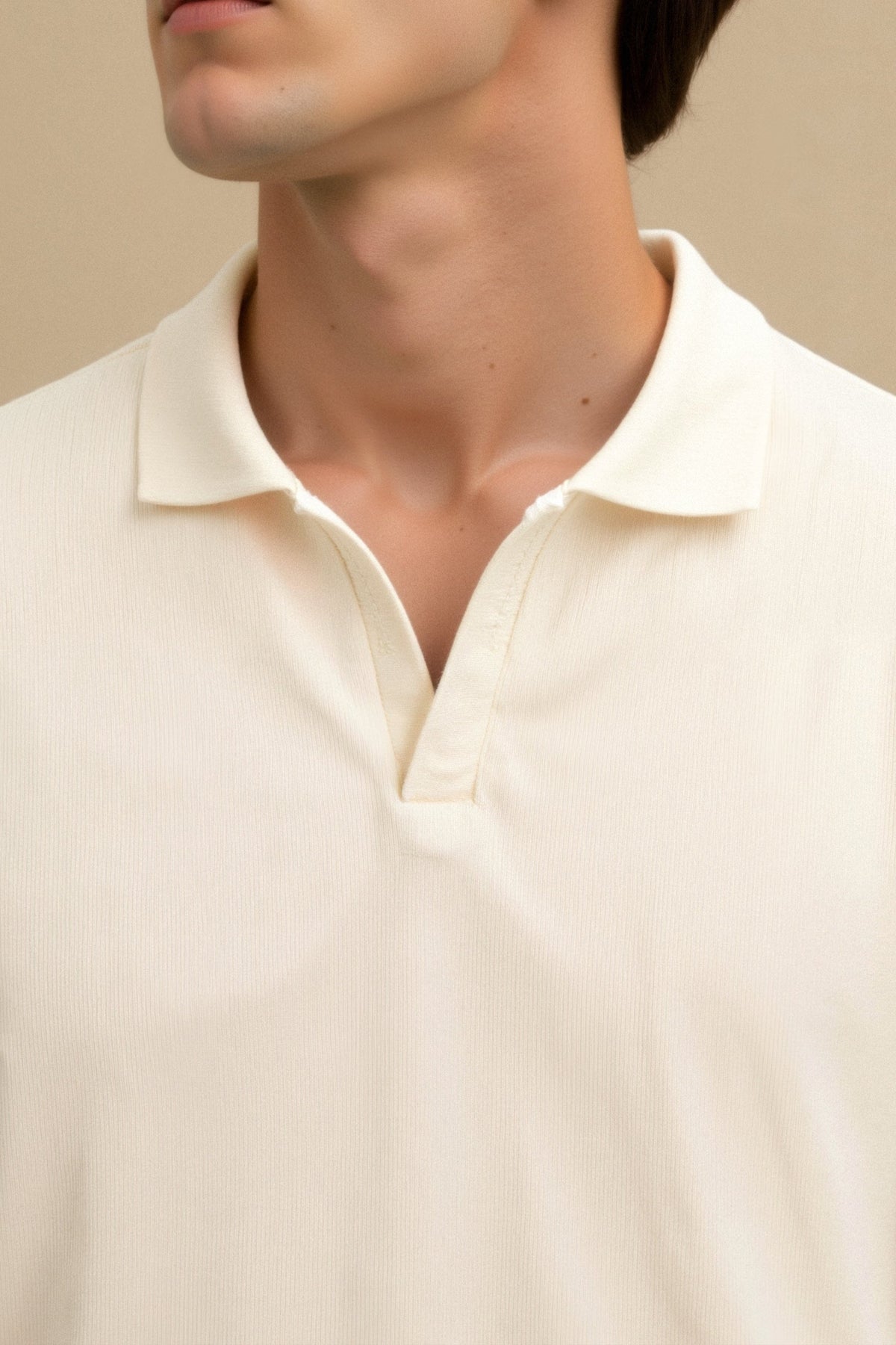 Emil | Polo T-shirt met structuur