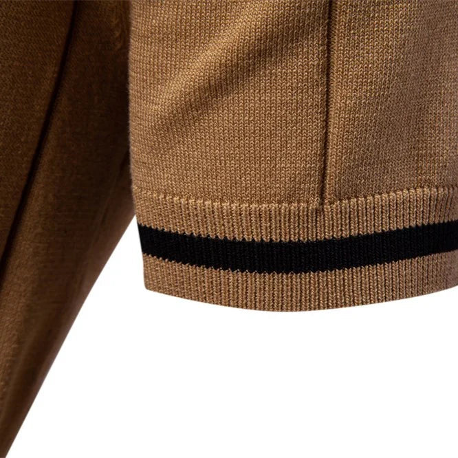 Amalfi Tipped Cuff Zip Polo