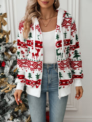Evelien | Feestelijke kerst-hooded damesjas