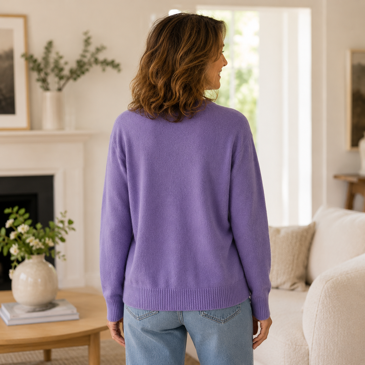 Wearbella – Korte Geborstelde Knit Knopen-Voorkant Cardigan