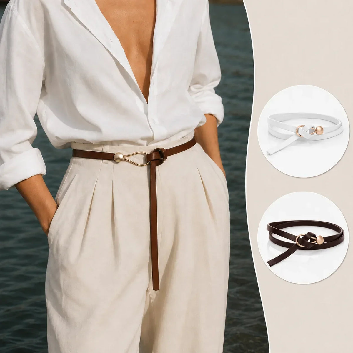 La Marélie Luxe Leren Riem