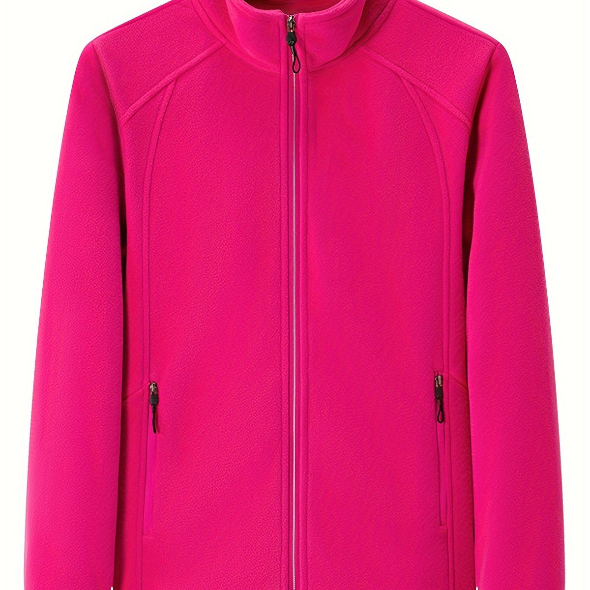 Fenna | Pluche outdoor jas met staande kraag en lange mouw