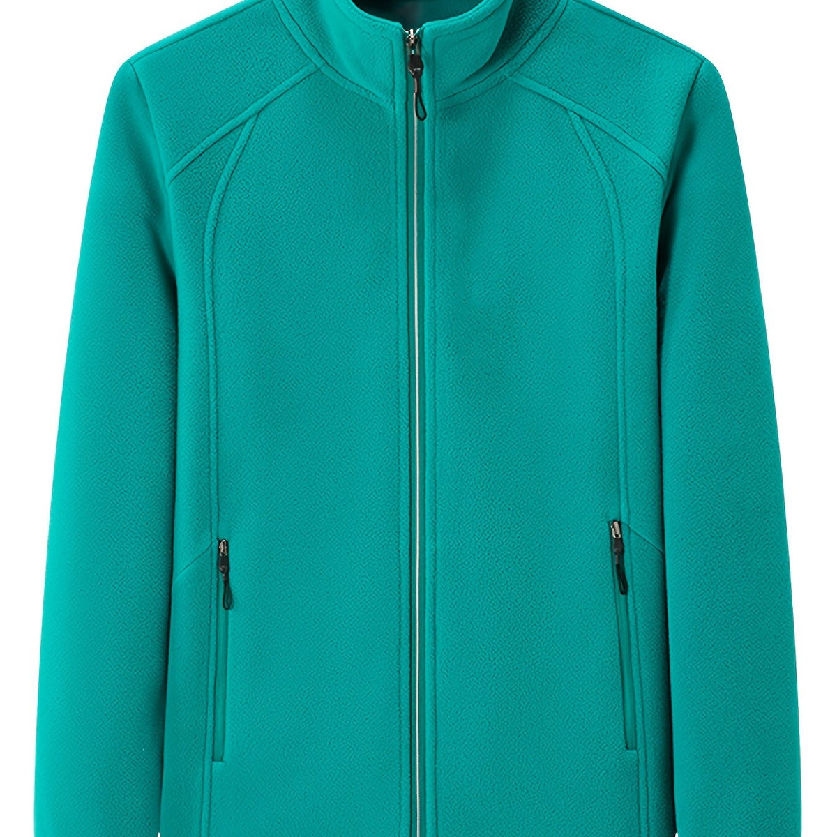 Fenna | Pluche outdoor jas met staande kraag en lange mouw