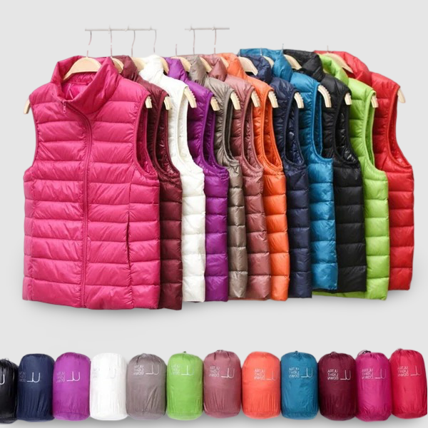 Charlotte – Nieuwe Waterdichte Vest met Witte Eendendons