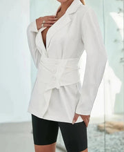 Geplooide Blazer Dames Elegant Casual Formeel