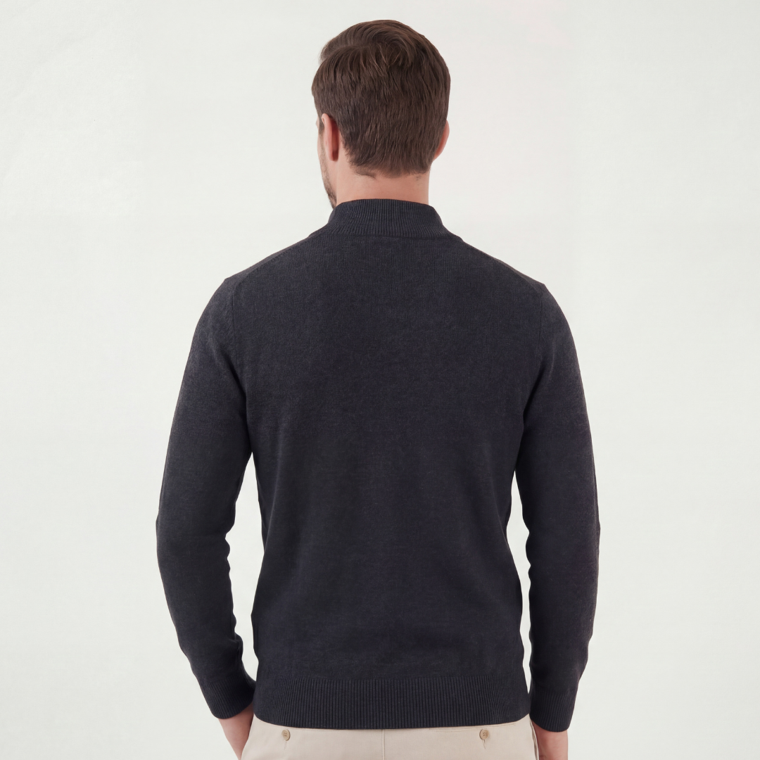 Half-Zip Sweater Heren Ronde Hals Casual Layering