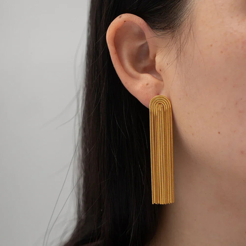 Statement String Oorbellen