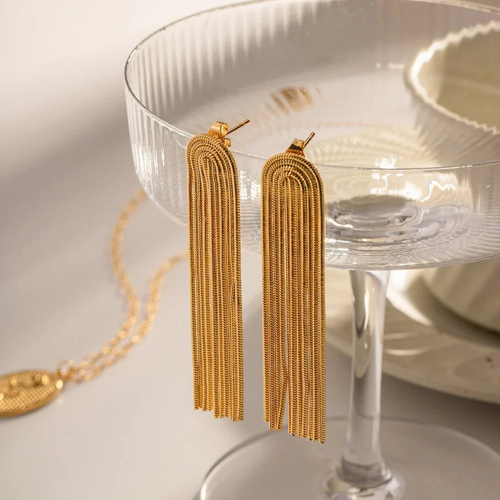 Statement String Oorbellen