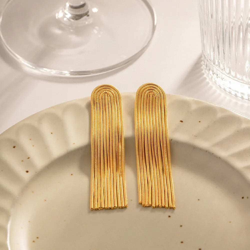 Statement String Oorbellen