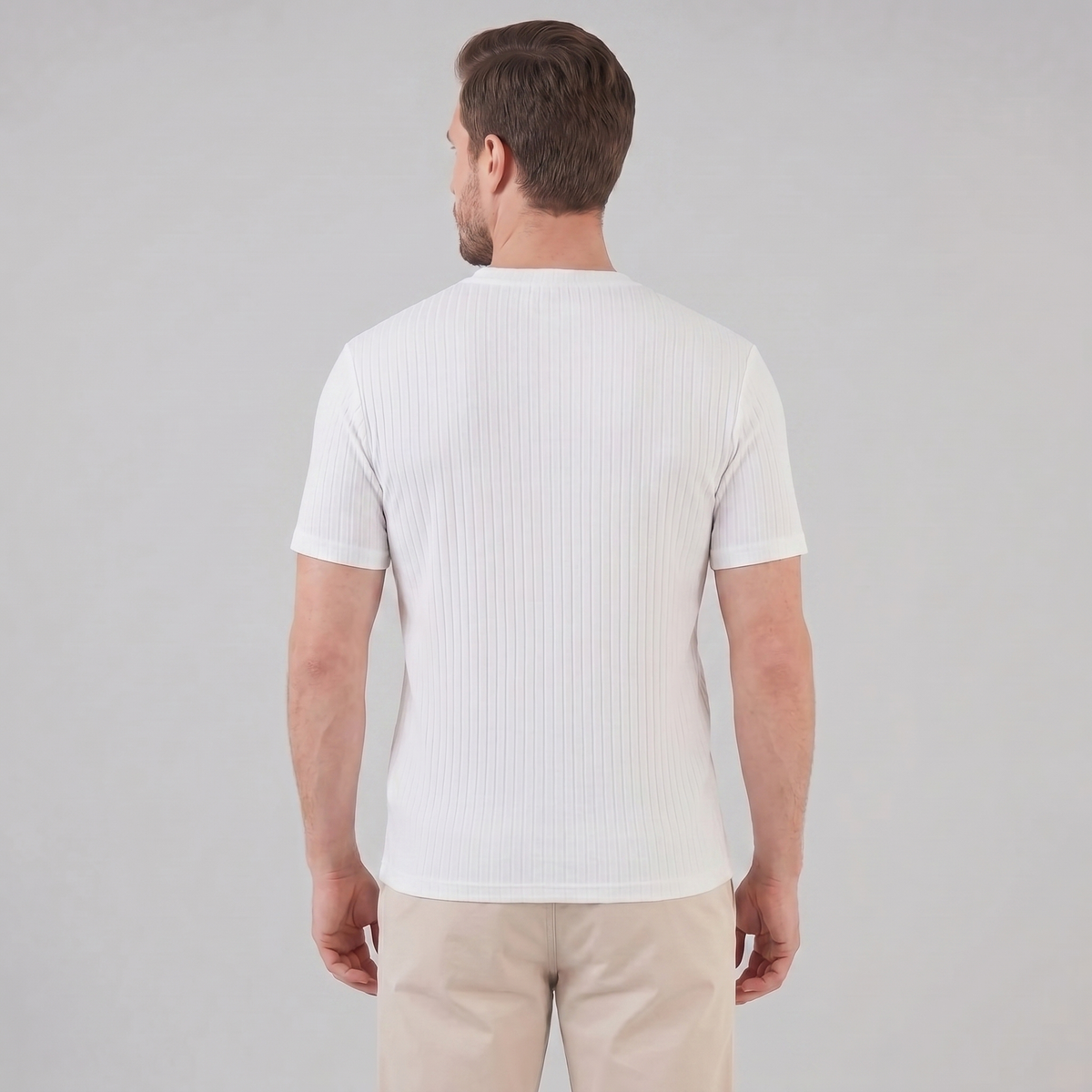 Henley Shirt Heren Slim Fit Lange Mouwen Casual