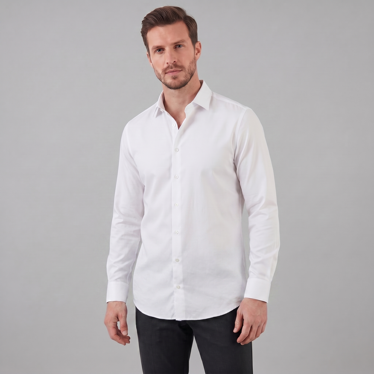 Heren Overhemd Slim Fit Lange Mouwen