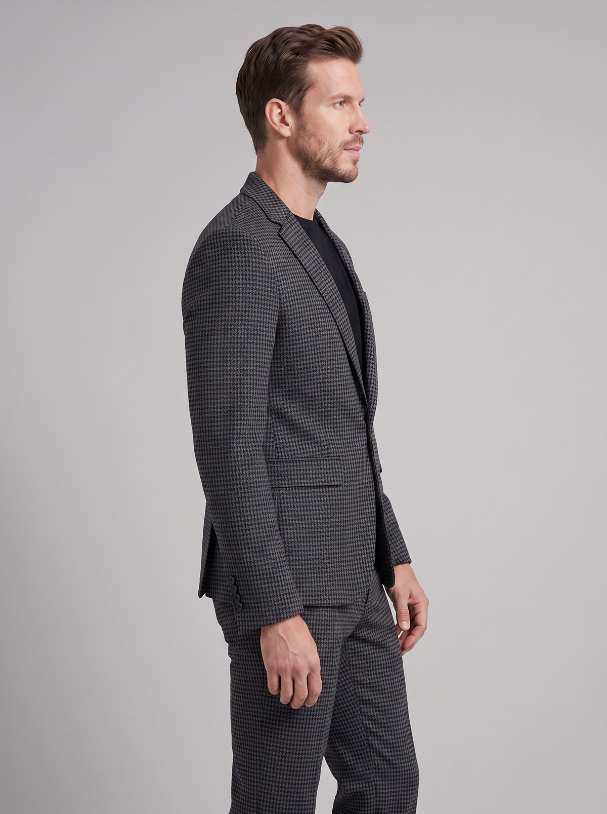 Heren Ruitpatroon Tailored Pak
