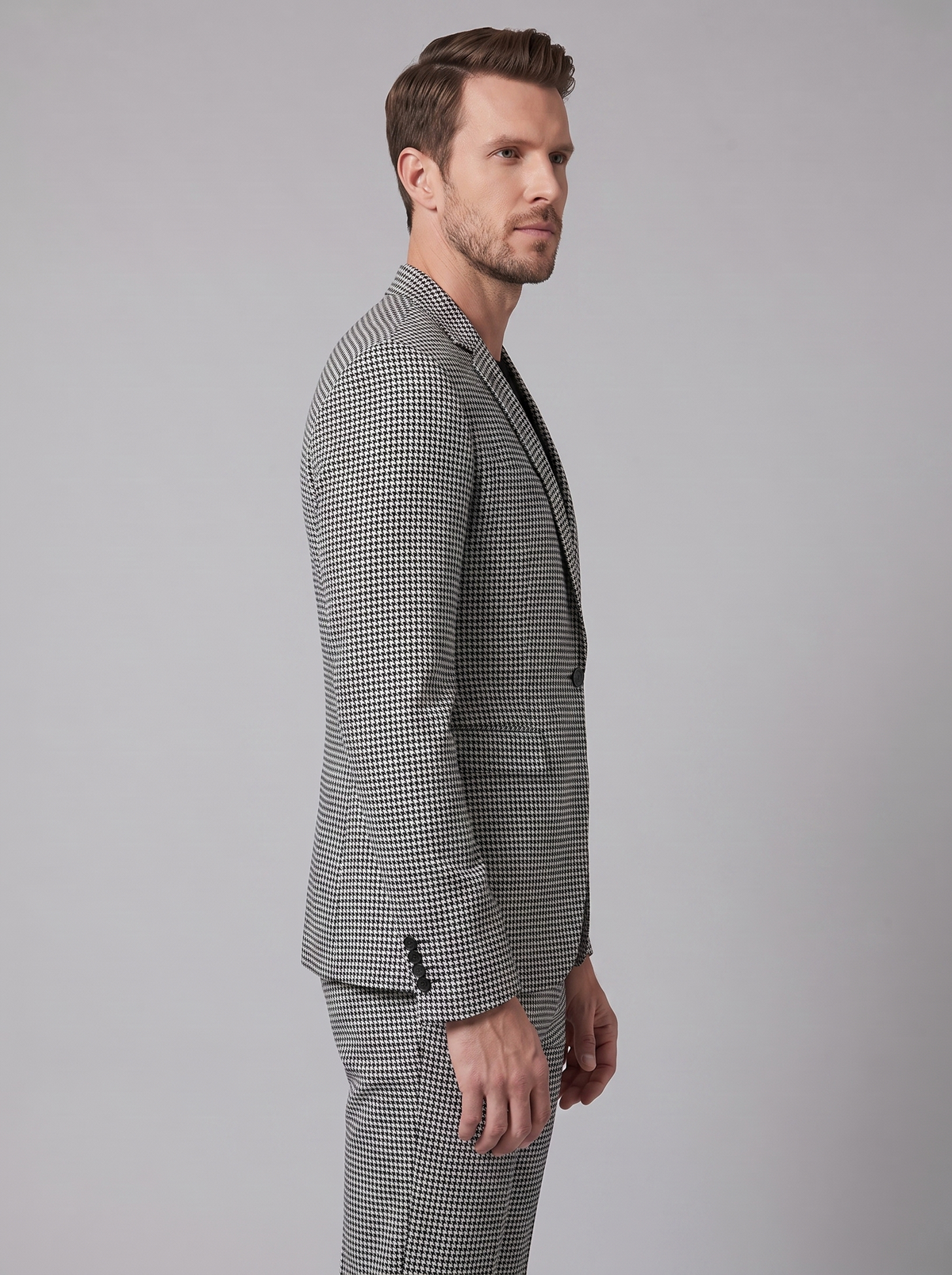 Heren Ruitpatroon Tailored Pak