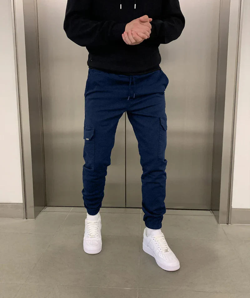 Heren Slim Fit Cargo Joggingbroek