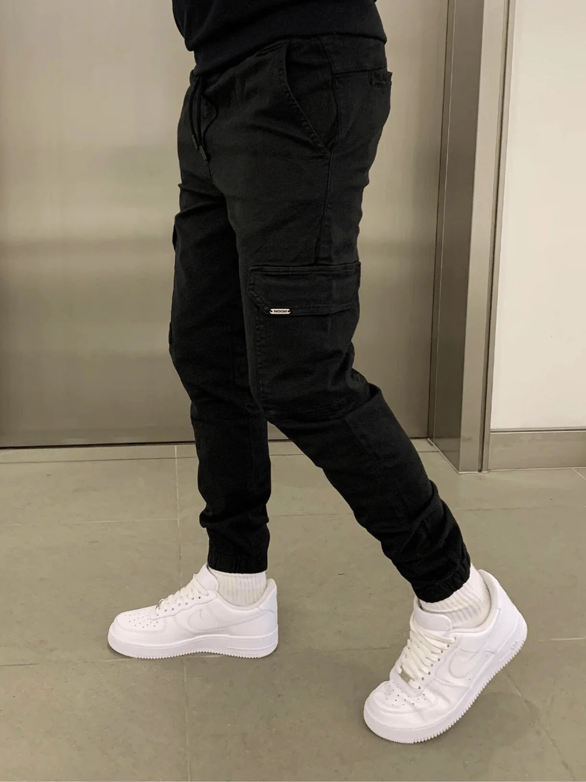 Heren Slim Fit Cargo Joggingbroek