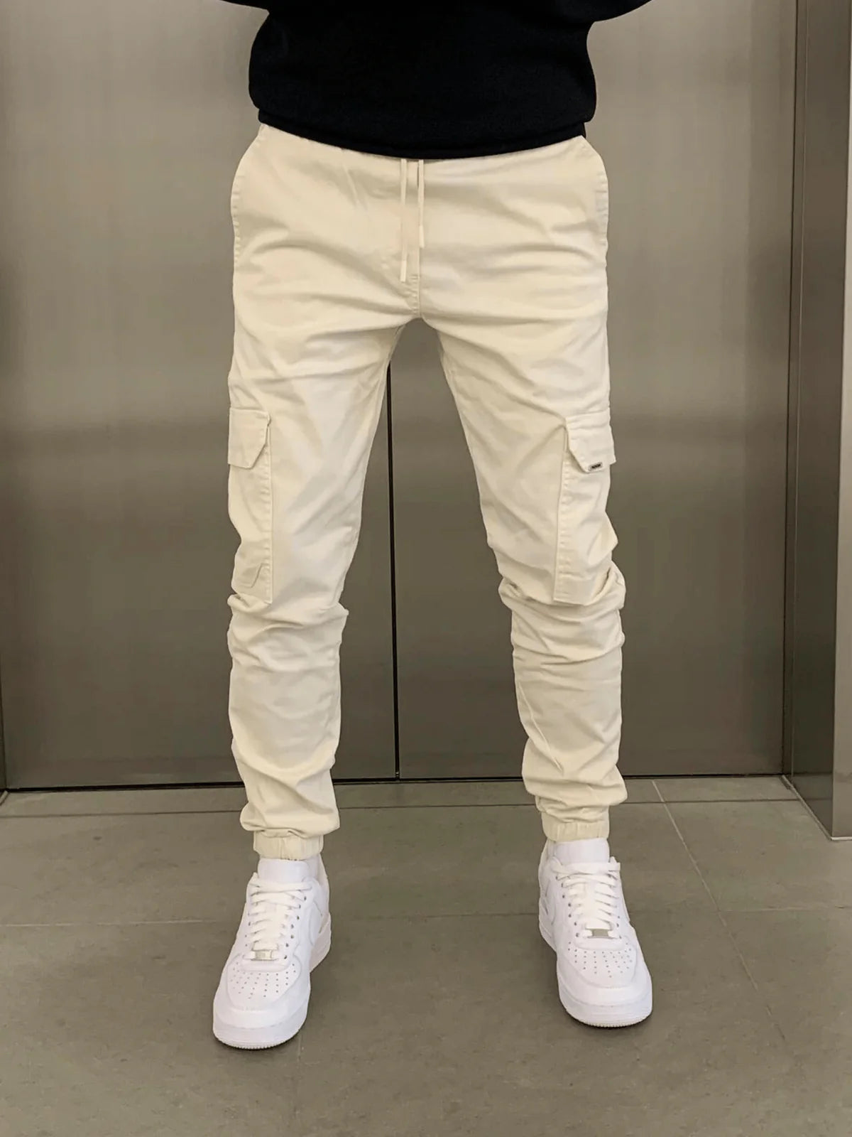 Heren Slim Fit Cargo Joggingbroek