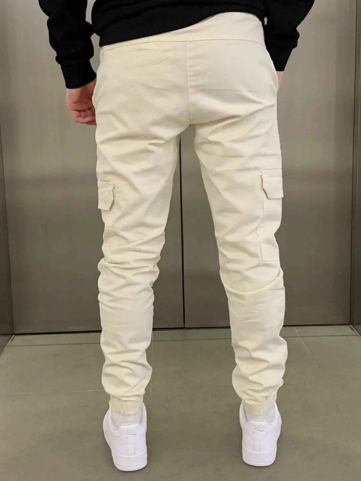 Heren Slim Fit Cargo Joggingbroek