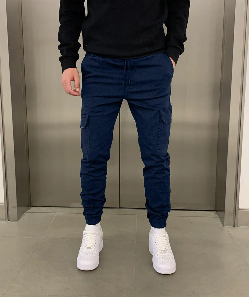 Heren Slim Fit Cargo Joggingbroek