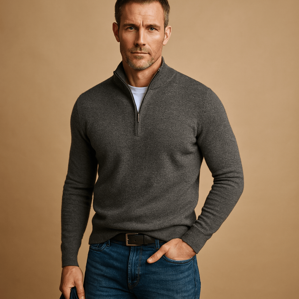 Heren Trui – Regular Fit – Half-Zip met Moderne Uitstraling