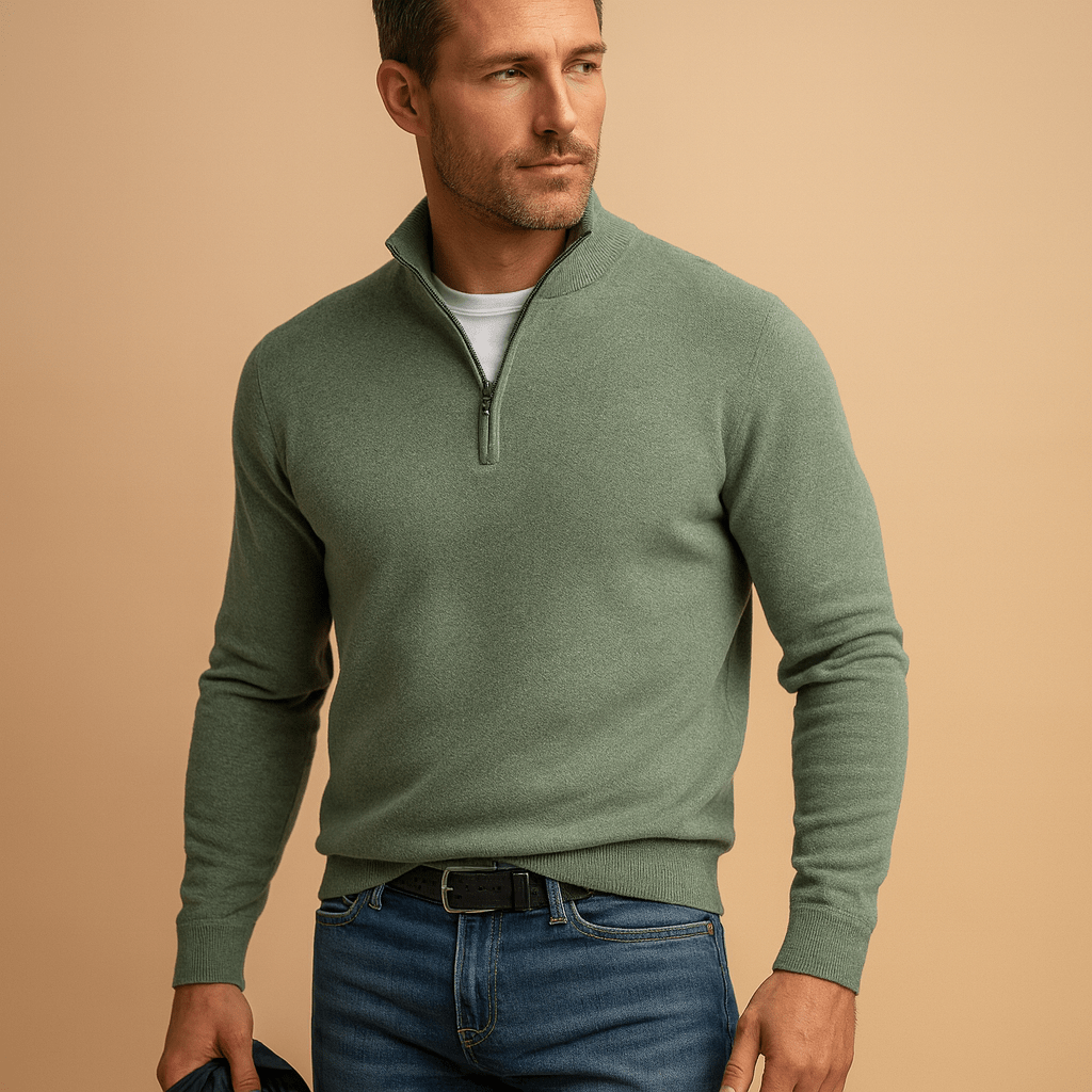 Heren Trui – Regular Fit – Half-Zip met Moderne Uitstraling