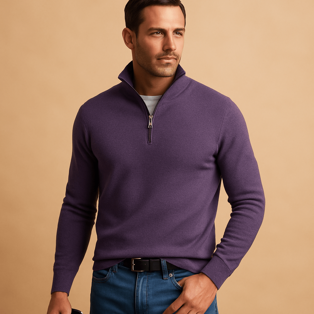 Heren Trui – Regular Fit – Half-Zip met Moderne Uitstraling