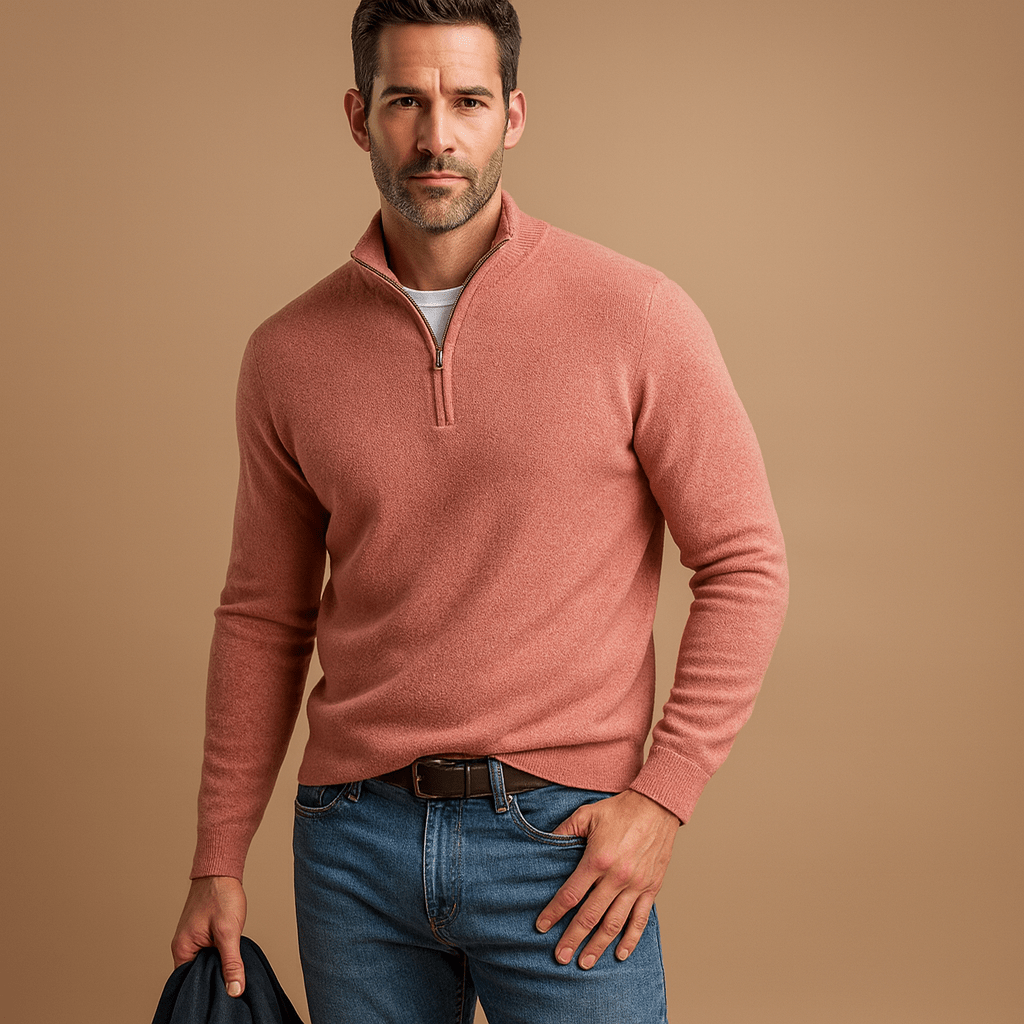 Heren Trui – Regular Fit – Half-Zip met Moderne Uitstraling