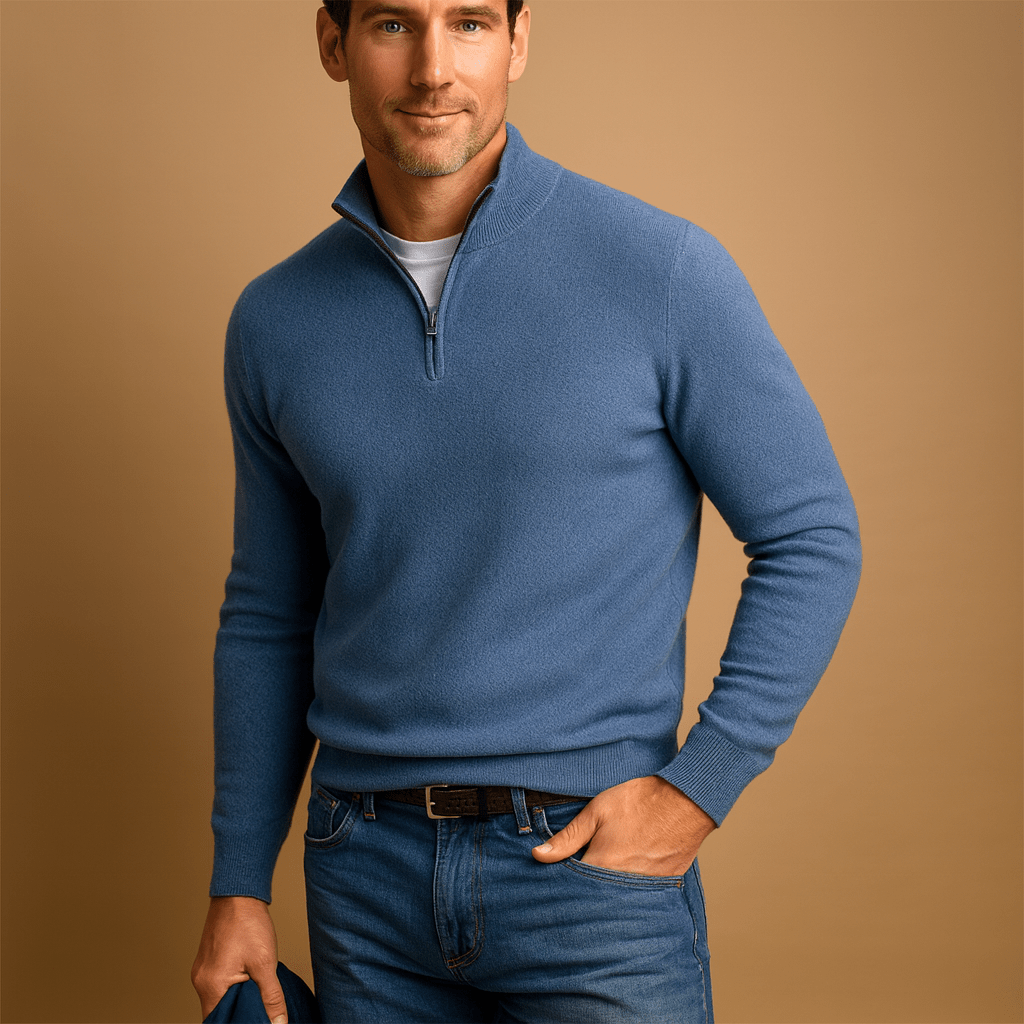 Heren Trui – Regular Fit – Half-Zip met Moderne Uitstraling