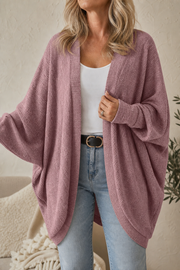 Wearbella – Batwing Mouw Open-Front Gebreide Cardigan