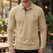 Heren Klassiek Knoop-Hals Polo Shirt