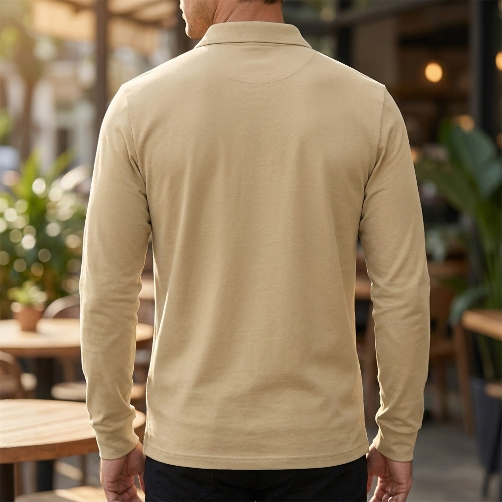 Heren Klassiek Knoop-Hals Polo Shirt