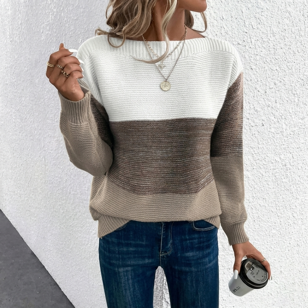 Stijlvolle Patchwork Trui