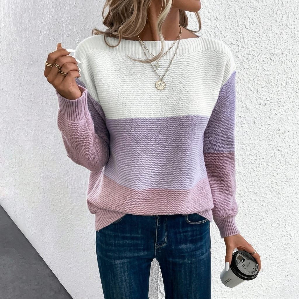 Stijlvolle Patchwork Trui