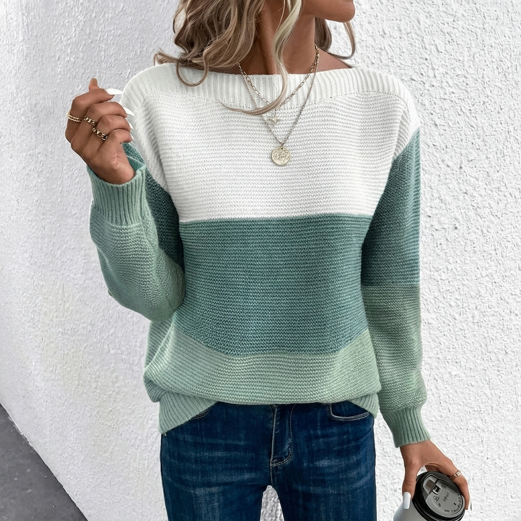 Stijlvolle Patchwork Trui