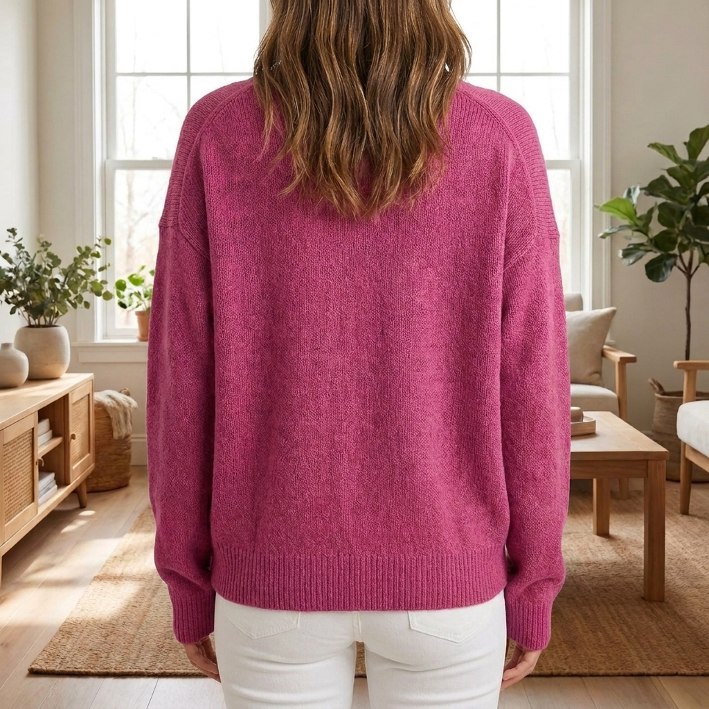 Vest met V-hals en knoopjes