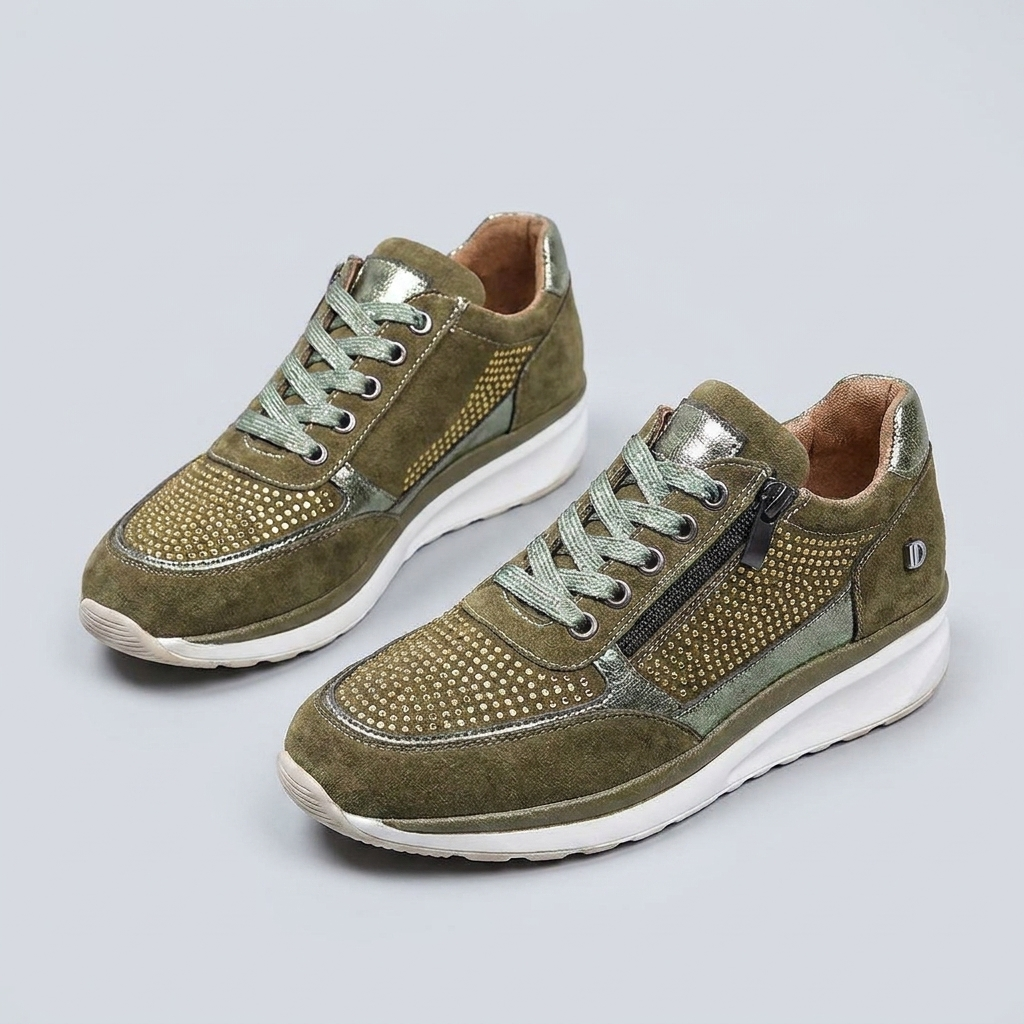 Dames Veters Platform Sneakers